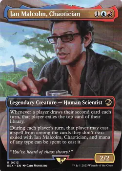 Ian Malcolm, Chaotician (Borderless) 13 R Normal REX NM - Image 1