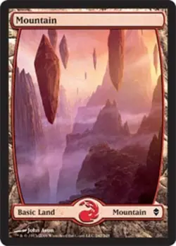 1x Mountain (242) - Foil - Full Art - (Light Play) Zendikar - MTG Seattle - Image 1