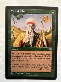 MTG - Worldly Tutor - Mirage - Regular Lightly Played - Image 1