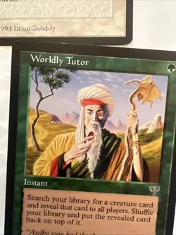 MTG - Worldly Tutor - Mirage - Regular Lightly Played - Image 2