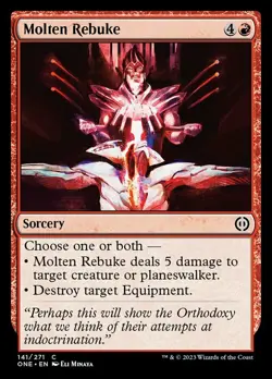 x4 MTG Molten Rebuke NM-Mint Phyrexia: All Will Be One - Image 1