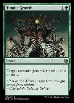 x4 MTG Titanic Growth NM-Mint Phyrexia: All Will Be One - Image 1