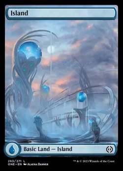 MTG Island (263) - Full Art NM-Mint Phyrexia: All Will Be One - Image 1