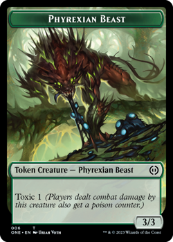 MTG Phyrexian Beast Token NM-Mint Phyrexia: All Will Be One - Image 1