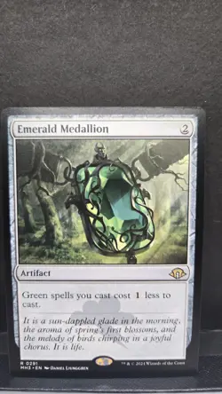 MTG Magic the Gathering Emerald Medallion MH3 NM - Image 1