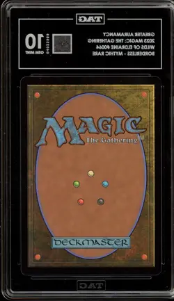 Magic MTG Greater Auramancy Wilds/Eldraine Borderless Mythic Rare #0064 TAG 10 - Image 2