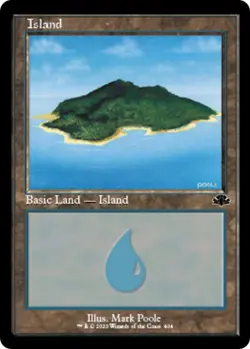 FOIL - Island (404) (Retro Frame) - Dominaria Remastered (DMR) - Image 1