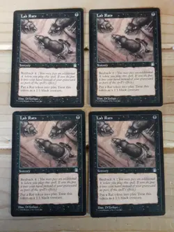 MTG Stronghold Lab Rats Playset 4x - LP - Image 1