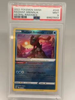 2022 Pokemon Radiant Greninja 046/189 SWSH Astral Radiance Holo PSA MINT 9 - Image 1