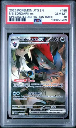 Pokemon TCG N's Zoroark EX 185/159 Sv09: Journey Together - PSA 10 - Image 1
