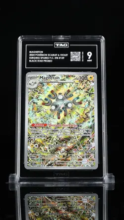 Magneton 159 Pokemon Center ETB Promo Pokemon Tag 9 Mint *186 - Image 1