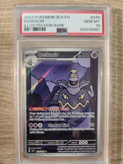 2024 Pokemon SFA EN Illustration Rare #070 Dusknoir PSA 10 GEM MINT - Image 1