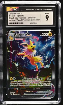 Jolteon Vmax SWSH184 Premium Collection Pokemon CGC 9 Mint *044 - Image 1