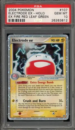 Pokemon Electrode ex EX Fire Red & Leaf Green Holo Ultra Rare #107 PSA 10 - Image 1