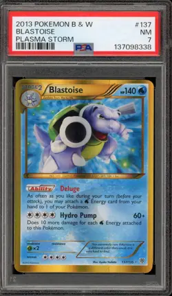 Pokemon Blastoise Plasma Storm Holo Secret Rare #137 PSA 7 - Image 1
