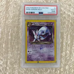Pokemon TCG Dark Espeon Neo Destiny Holo Unlimited Rare Card 4/105 PSA 4(MK) - Image 1