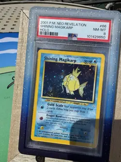 Pokemon Shining Magikarp Neo Revelation **Double Holo** 66/64 PSA 8 Unlimited - Image 3