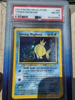 Pokemon Shining Magikarp Neo Revelation **Double Holo** 66/64 PSA 8 Unlimited - Image 4