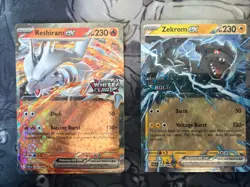 Pokemon Reshiram EX #020 & Zekrom EX #034 STAMPED Black Bolt/White Flare - Image 1