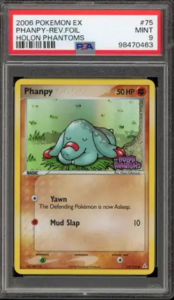 Pokemon Phanpy EX Holon Phantoms Reverse Holo #75 PSA 9 Mint - Image 1