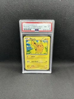 POKEMON 2014 XY Lego Movie Exclusive PIKACHU Cosmos Holo #42 PSA 8 Near Mint - Image 1