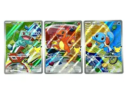 First Partner Illustration 037 038 039 Bulbasaur Charmander Squirtle Pokemon TCG - Image 1