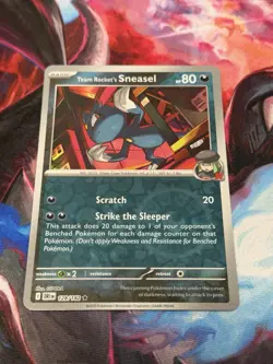 Team Rocket's Sneasel 128/182 Reverse Holo SV10: Destined Rivals Pokemon TCG - Image 1