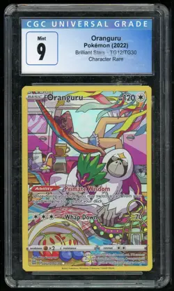 Pokemon TCG Oranguru TG12/TG30 Full Art Trainer Gallery Brilliant Stars CGC 9 - Image 1
