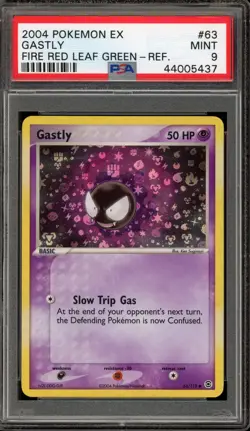 Pokemon Gastly EX Fire Red & Leaf Green Reverse Holo #63 PSA 9 Mint - Image 1