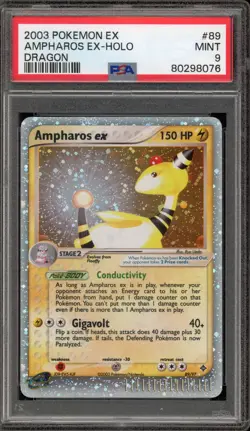 Pokemon Ampharos ex EX Dragon Holo Ultra Rare #89 PSA 9 Mint - Image 1