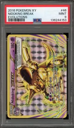 Pokemon Nidoking Break XY Evolutions Holo Rare #46 PSA 9 Mint - Image 1