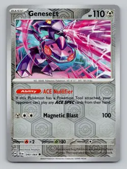 Reverse Holo Genesect 040/064 Uncommon Shrouded Fable Pokemon - Image 1