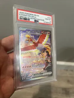 2025 Pokemon Destined Rivals Ethan's Ho-Oh ex #230/182 PSA 10 - Image 2
