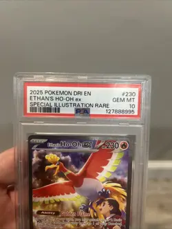 2025 Pokemon Destined Rivals Ethan's Ho-Oh ex #230/182 PSA 10 - Image 3