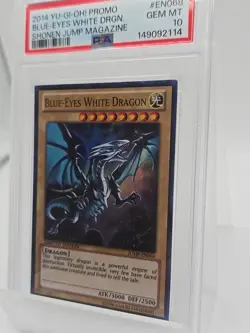 2014 YU-GI-OH! PROMO SHONEN JUMP MAGAZINE #EN068 BLUE-EYES WHITE DRAGON PSA 10 - Image 3