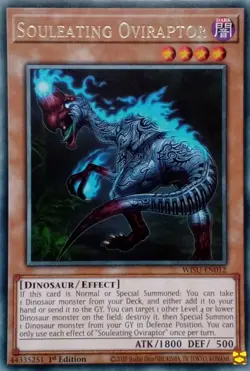 WISU-EN012 SOULEATING OVIRAPTOR RARE 1ST EDITION YuGiOh CARD - Image 1