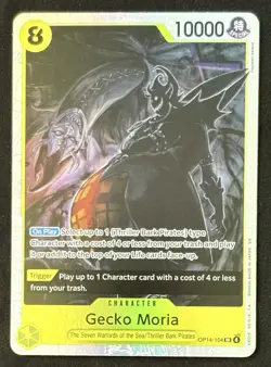 One Piece TCG Azure Sea's Seven English Gecko Moria OP14-104 SR - Image 1