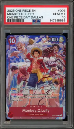 One Piece CCG Monkey.D.Luffy 2025 One Piece Day Dallas ST10-006 PSA 10 Gem Mint - Image 1