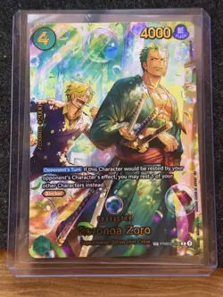 One Piece TCG The Azure Sea's Seven Foil OP-14 Roronoa Zoro PRB02-006 (SP) - Image 1