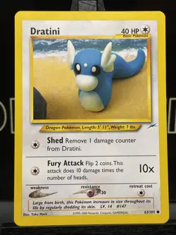 Dratini 63/105 Neo Destiny Common Regular Pokemon Card VLP - Image 3