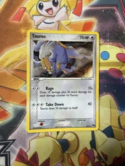2005 Pokemon POP SERIES 2 Tauros Holo 5/17 Near Mint Swirl - Image 1