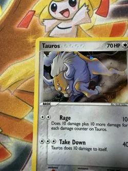 2005 Pokemon POP SERIES 2 Tauros Holo 5/17 Near Mint Swirl - Image 2