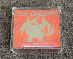 Pokemon Sealed XY Evolutions Charizard Elite Trainer Box w/ Acrylic Case - Image 1
