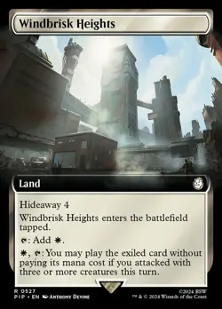 x1 Windbrisk Heights - Foil - Extended Art R MTG Universes Beyond: Fallout M/NM, - Image 1