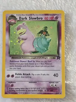 1999 Pokemon Team Rocket Dark Slowbro #12/82 – Holo Rare – Excellent Condition – - Image 3