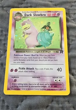 1999 Pokemon Team Rocket Dark Slowbro #12/82 – Holo Rare – Excellent Condition – - Image 5