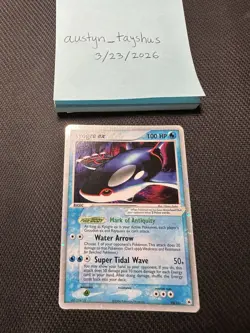 Kyogre ex (Holo Ultra Rare) 94/101 EX Hidden Legends 100 HP Pokemon Card - Image 1
