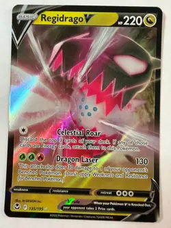 Regidrago V 135/195 Ultra Rare SWSH12: Silver Tempest NM - LP Pokemon TCG - Image 1