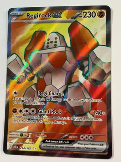 Pokemon TCG - Regirock ex 214/182 Near Mint Ultra Rare Destined Rivals NM - Image 1