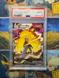 PSA 10 GEM Mint - Pikachu Vmax #TG17 Pokemon Lost Origin, Graded - Image 1